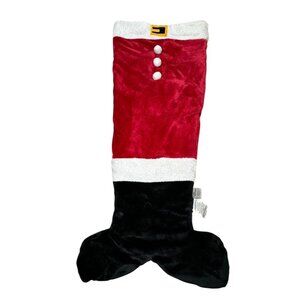 Santa Suit Sleeping Sack Christmas Stocking Red White & Black Happy Holidays